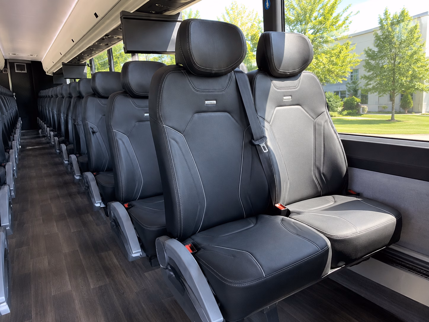 long beach charter bus interior