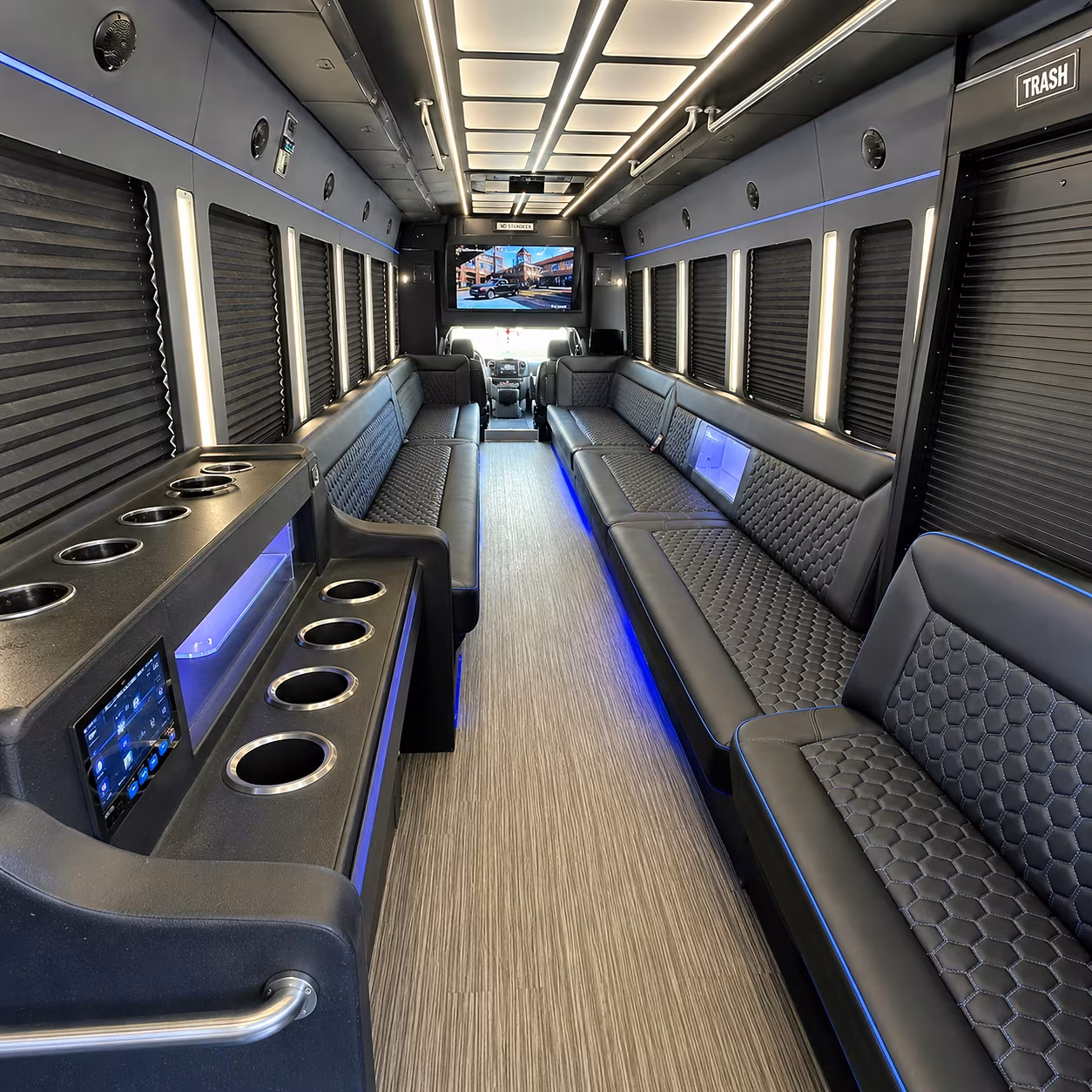 long beach night on town party bus rental